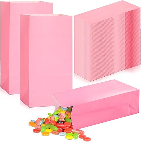 Vista 26 de Containlol 200 bolsas de papel pequeñas, mini golosinas de papel de 1 libra, bolsas de almuerzo de papel kraft de 6.7 x 3.54 x 2.36 pulgadas