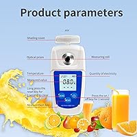 Vista 5 de Refractómetro digital Brix de alta precisión con ATC para prueba de contenido de azúcar 0-55% Brix Tester Brix Meter para agua potable Bebida Jugo