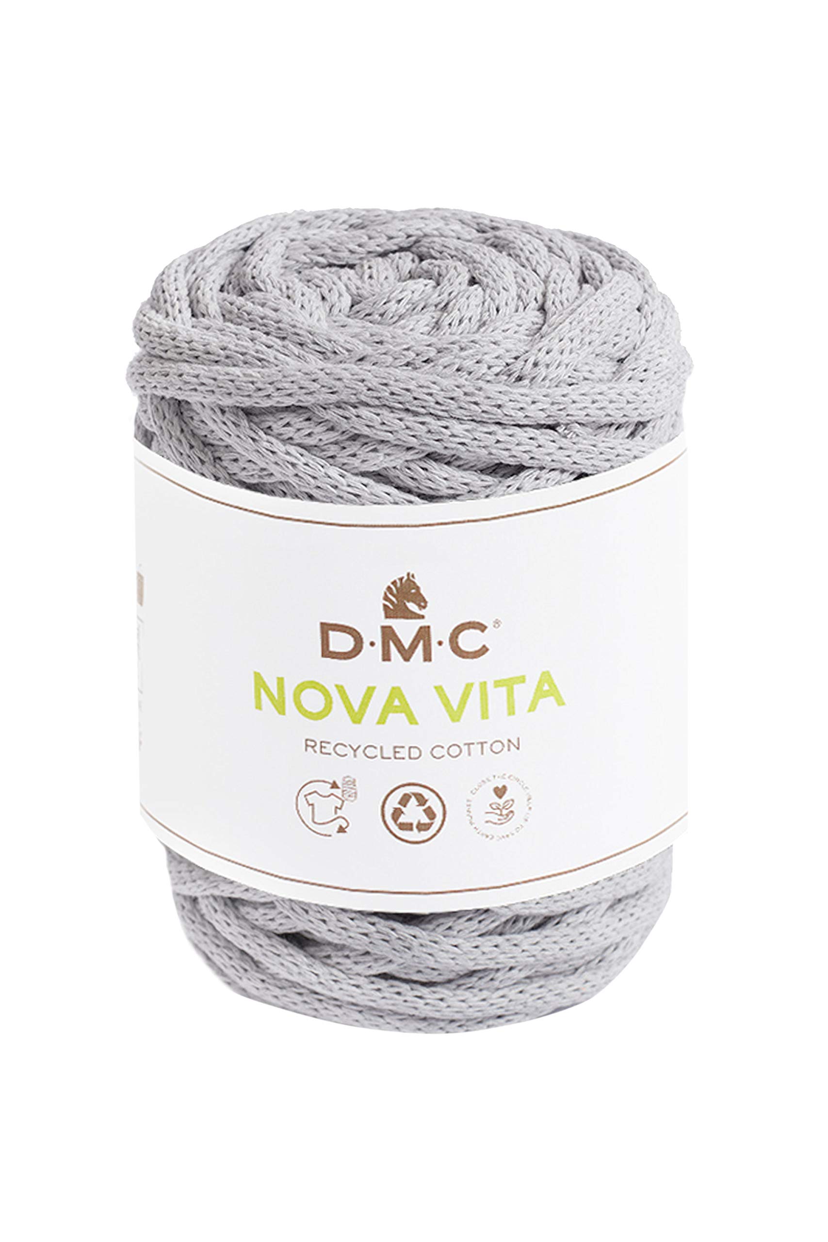 DMC Eco Vita 12, Crochet Knitting Macrame Yarn, Grey (12), 250g