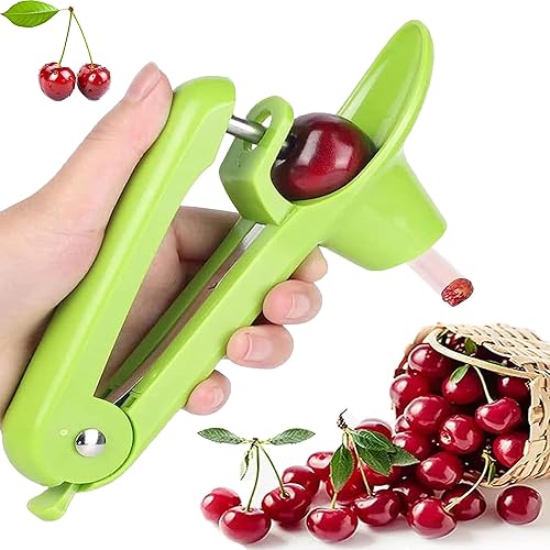 Deshuesador de cerezas, herramienta para deshuesar de oliva, removedor de pozos de cerezas, removedor de hoyos de frutas con diseño de bloqueo de