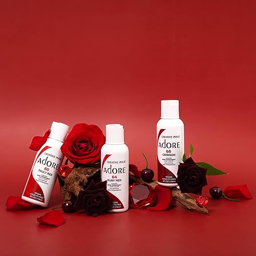 Miniatura 5 de Adore Tinte para el cabello semipermanente, vegano y libre de crueldad, 4 onzas líquidas, rojo rojo 070 (paquete de 1)