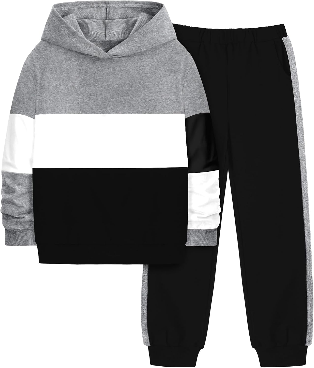 Crazyme Boys Clothes Long Sleeve Hoodie Sweatshirts and Sweatpants Set 2 Piece Fall Winter Boys Hoodies Size 6-14