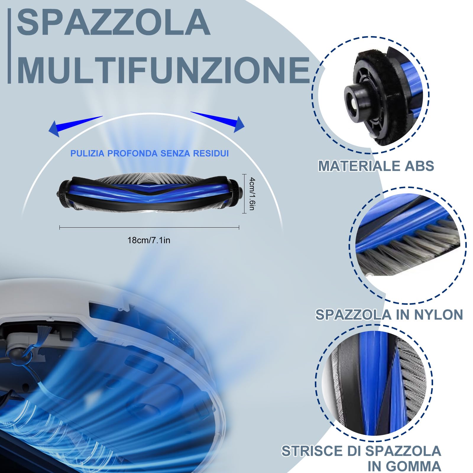 Accessori da 21 Pezzi per Ecovacs Deebot T50 Pro Omni Gen2, T50 Omni, T50 Omni Gen2, T50 Pro Omni, T50 Pro Aspiratore Pezzo di Ricambio, T50 Set di Accessori