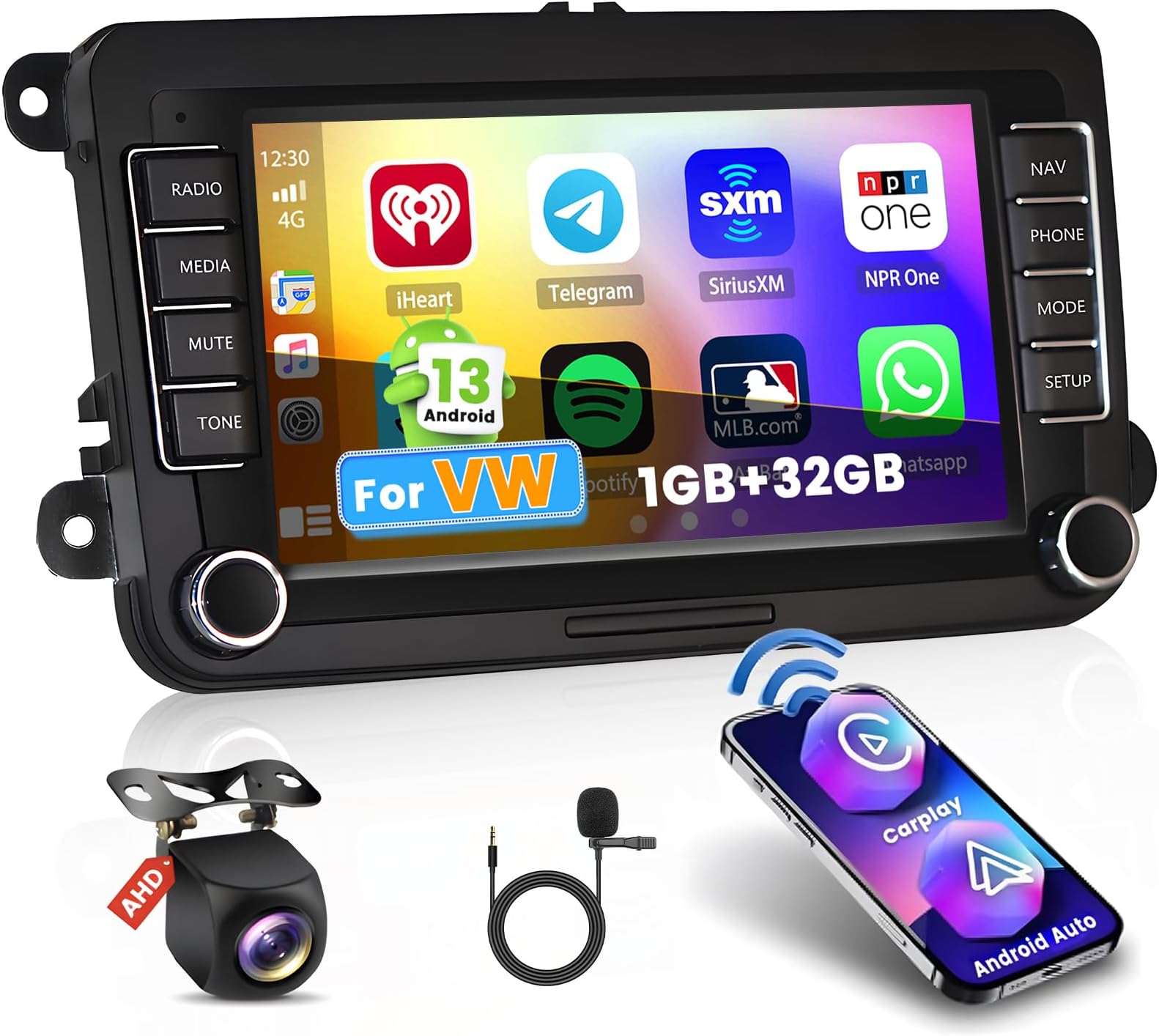 Android Autoradio pour VW Golf 5 Golf 6 Skoda Passat Polo Seat Tiguan, 7 Pouces Écran Tactile 2