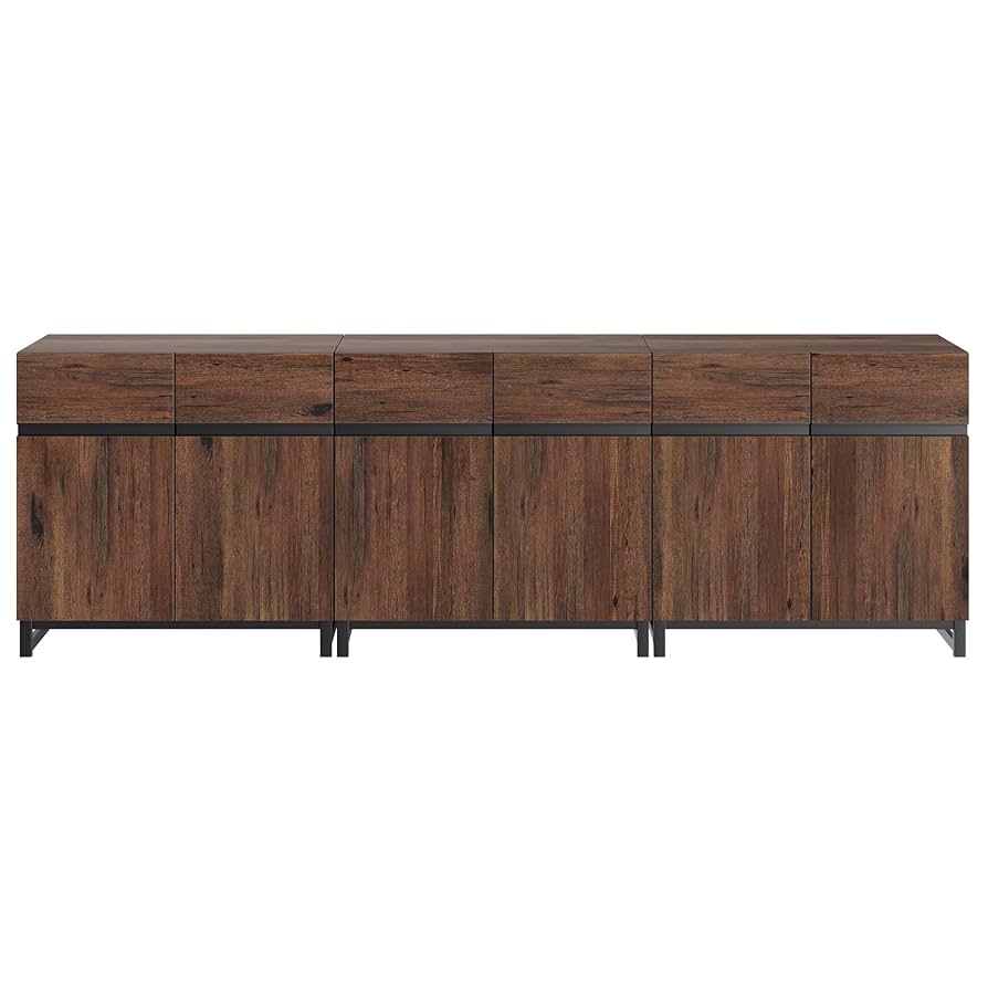 新品 Wood Pole 1800 ブラウン 2セット 収納袋付き Amazon.com - WAMPAT Modern Sideboard Buffet Cabinets for