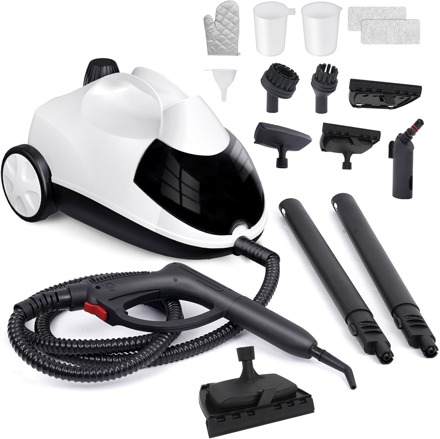 Steam Cleaner 1 5L Steamer for Cleaning Fast Heating 6-in-1 Multi-Surface with 8 Accessories UL499 Certified Portable High