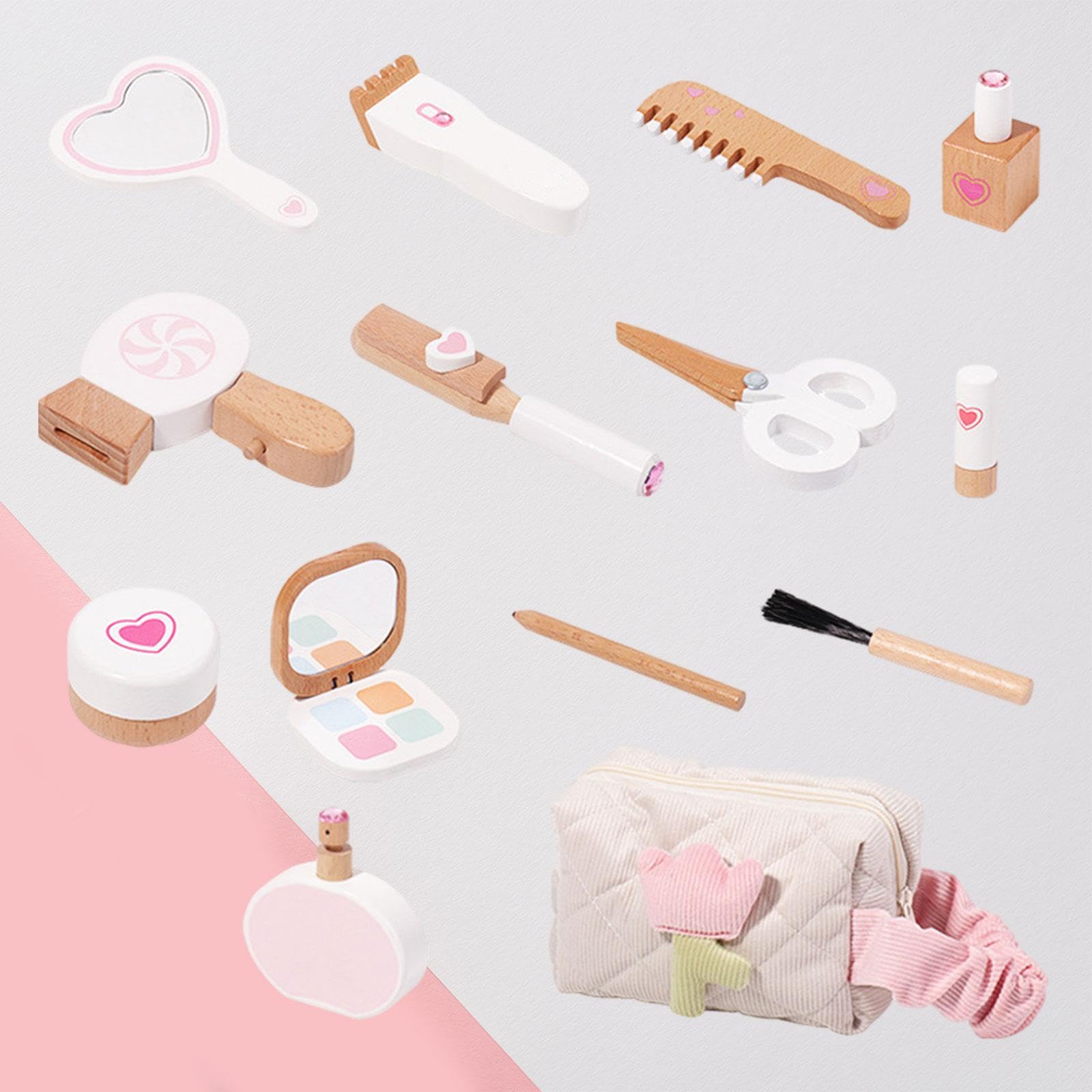 14x Maquillaje de Juguete para Niñas Pequeñas, Set de Cosméticos, Juguetes de Simulación de Maquillaje para Niñas Pequeñas para año, Navidad Y F