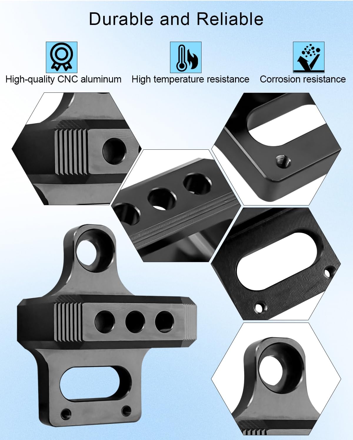 3 Port Solenoid Valve Mount Holder Bracket Kit Fits for Mac AEM Boost Controller, CNC Billet Aluminum Boost Control Solenoid Bracket