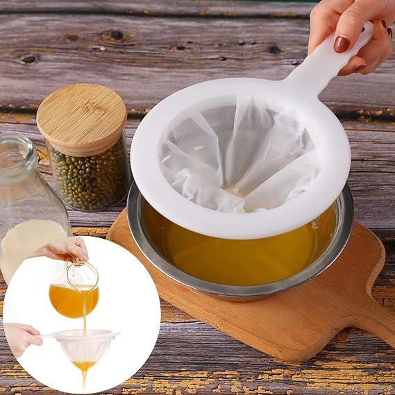 200-Mesh Nylon and PP Fine Strainer with Non-Slip Plastic Handle
