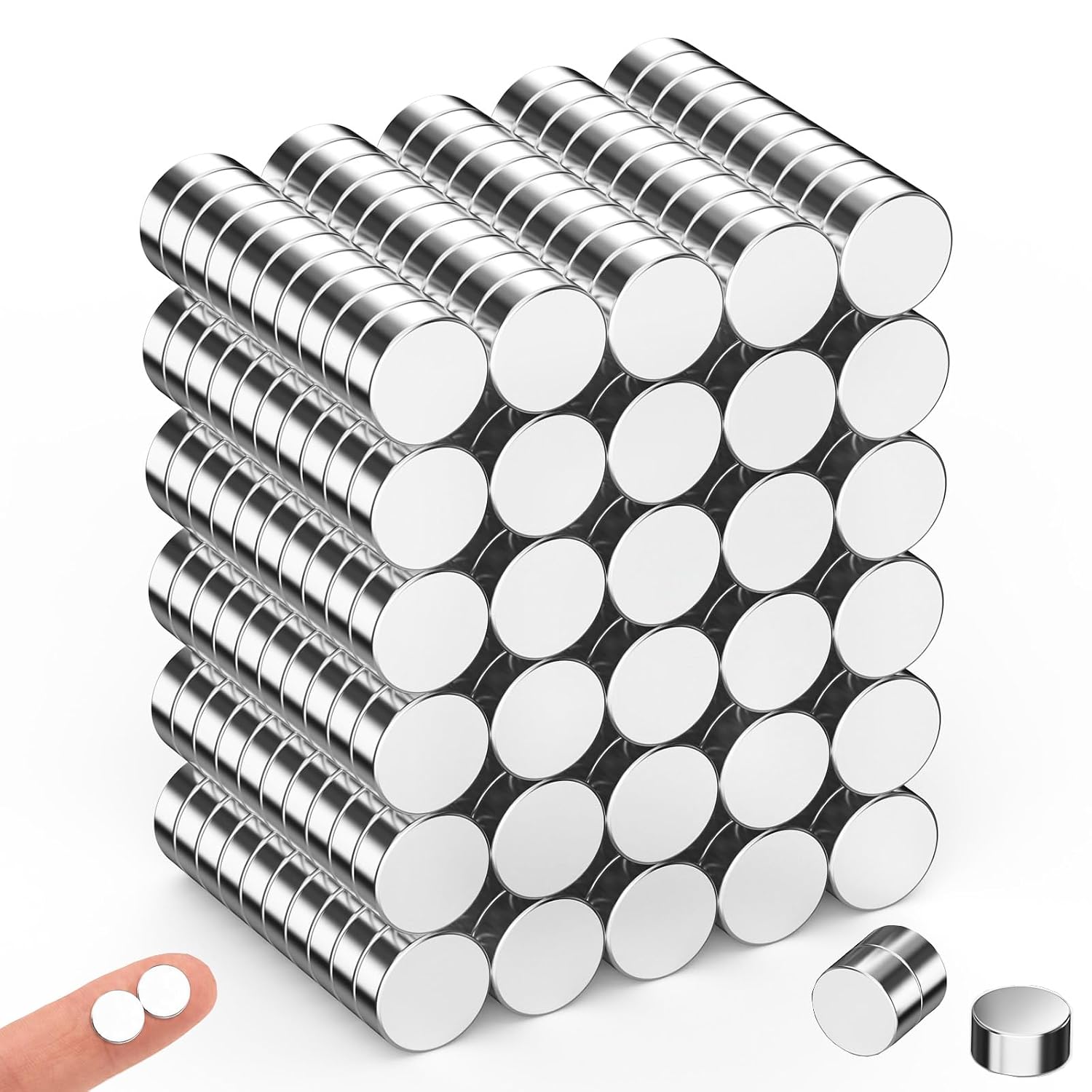 300Pcs Small Neodymium Magnets, 6×2mm Mini Round Rare Earth Disc Magnets