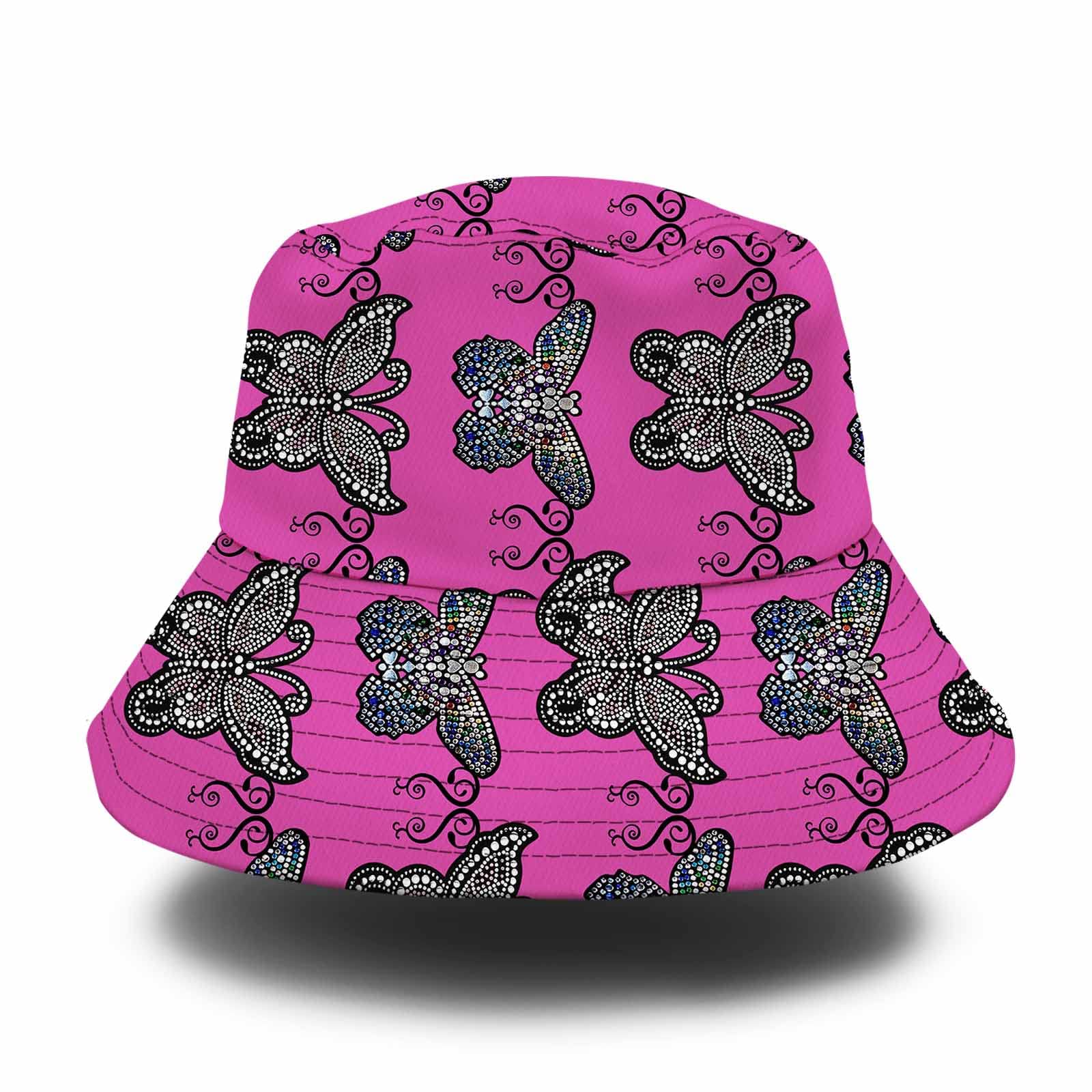 Mxocom Bucket Hat Butterfly Bucket Hat for Women Reversible Summer Men Fashion Fisherman Beach Sun Hats