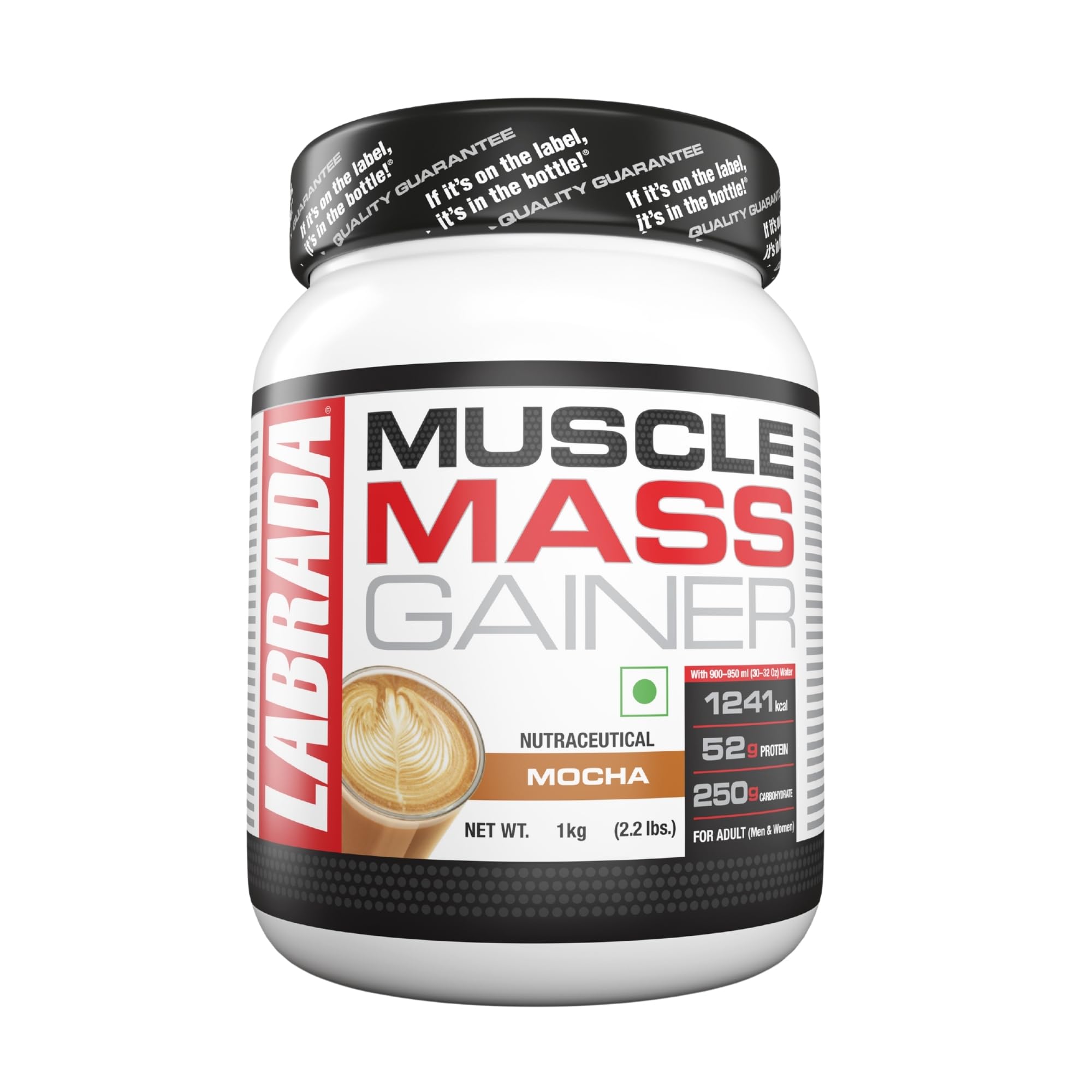 Labrada Muscle Mass Gainer | 52g Protein, 250g Carbs, 1g Creatine per Serving |Weight Gainer Powder, 3 kg Mocha — Amazon image 11