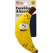 Huxley & Kent Funny Dog Toy w/Squeaker Power Plush Squeaky Dog Toys for Small Dogs Durable Small Stuffed Animal for Indoor Play & Fetch - Tiny Tuff Bruiser Banana