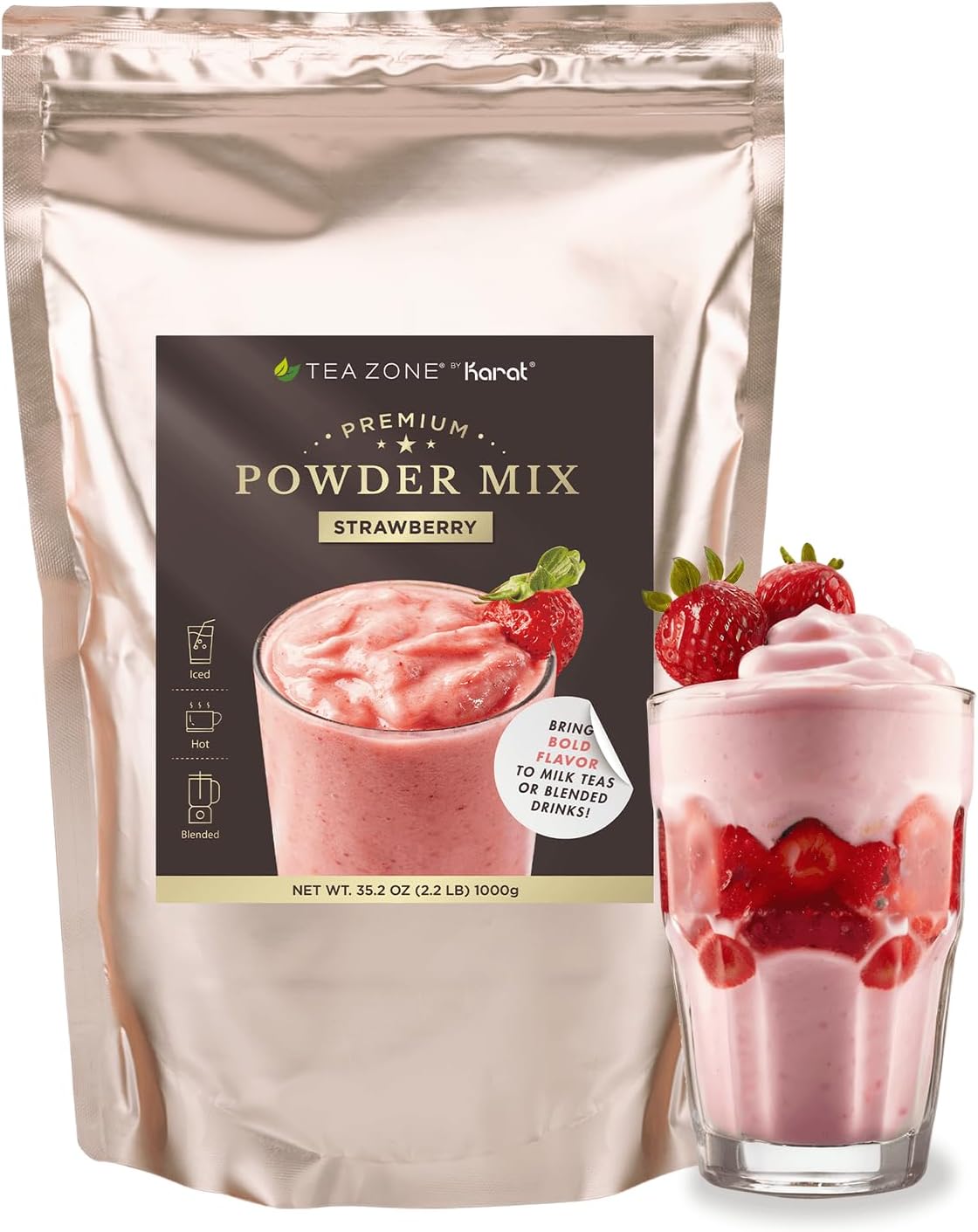 Tea Zone 2 lb Strawberry Powder
