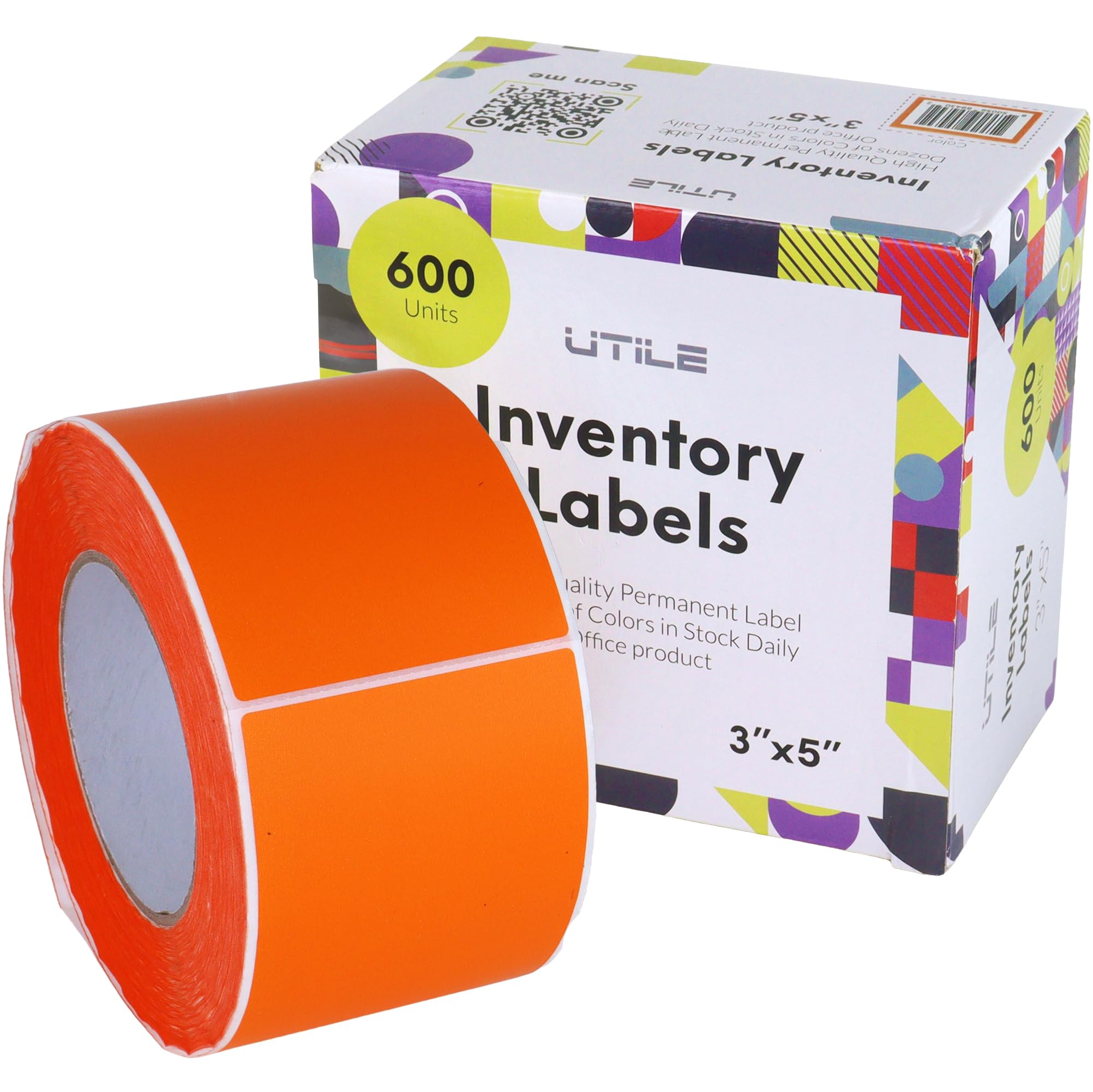 Amazon.com : UTILE - Inventory Labels 3x5 Inch 600 Moving Stickers Roll ...