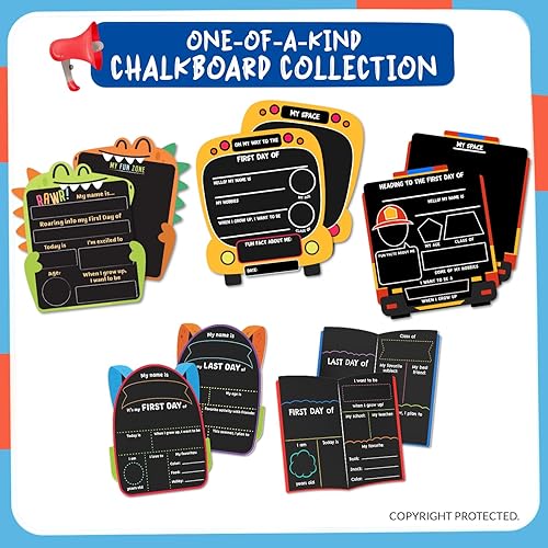 Miniatura 8 de Letrero del primer día de escuela (11 x 13 pulgadas)  Cartel de primer día de escuela para jardín de infantes y preescolar  Regalos para niños y