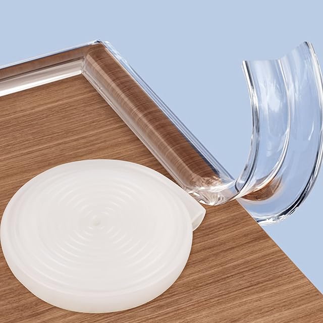 Loiion 100% Silicone Edge Protectors for Kids, Soft Edge Protector Strip Transparent,1m/3.3ft Pre-Tape Adhesive Corner Protectors Baby Proofing for Kids Safety, Child Table Cabinets Furniture Bumper