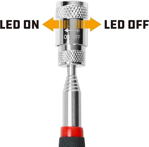 Miniatura 5 de Powerbuilt Herramienta de recogida magnética telescópica con luz LED de 8 lb - 940606