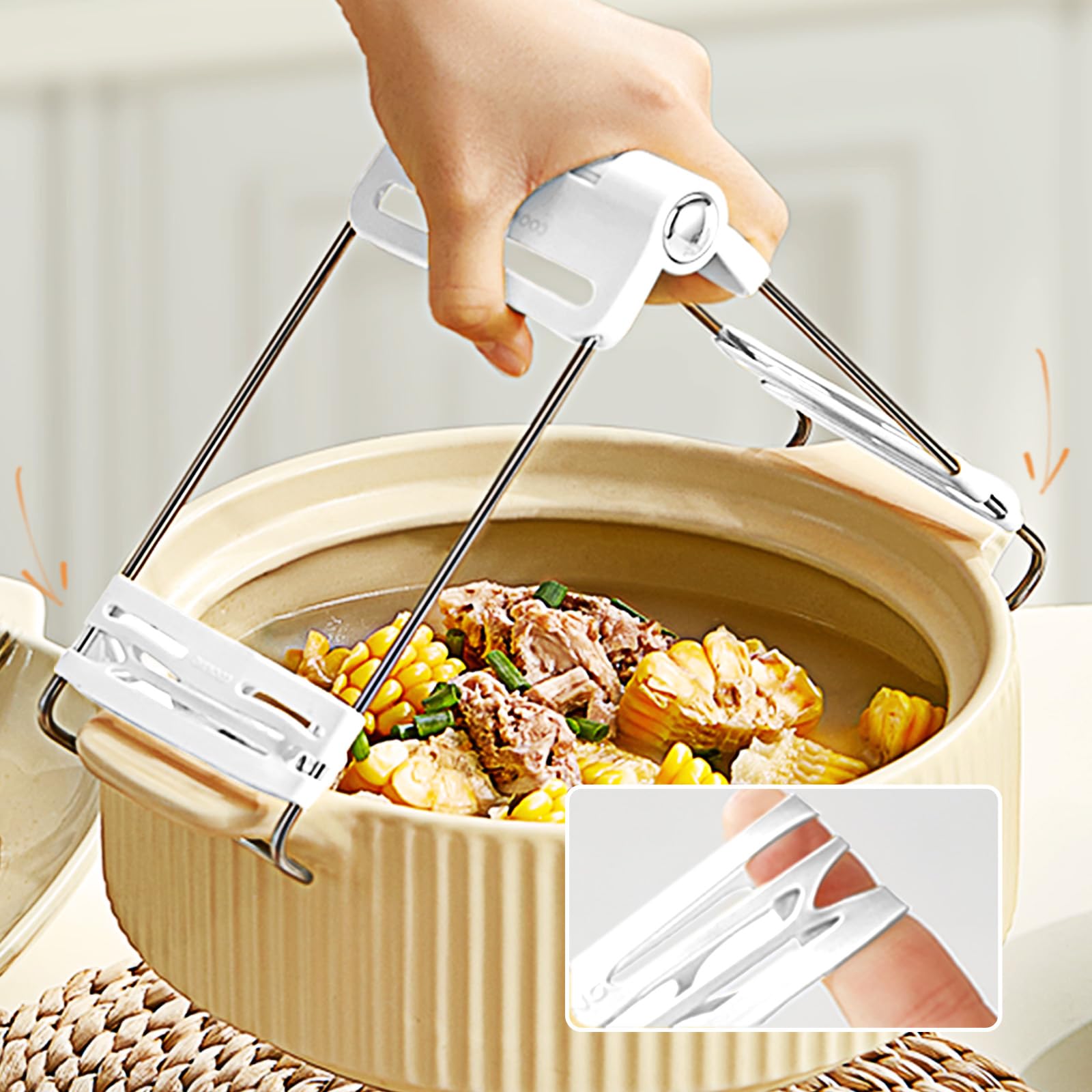 Amazon | ZASA 蒸し器トング 鍋つかみ 皿つかみ 鍋 取っ手 ステンレス