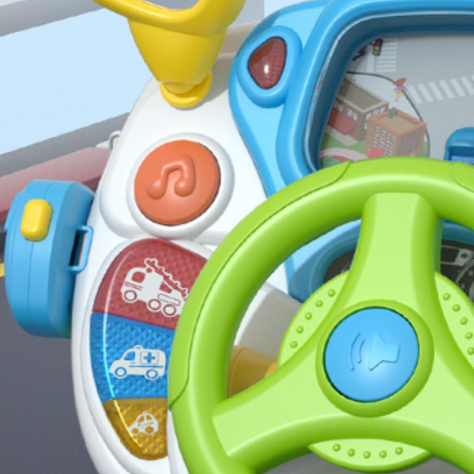 Gioco di Guida con Specchietti Luminoso | Alimentato a Batteria, Design Compatto da Tavolo, Giocattolo con e Suoni, per Cameretta