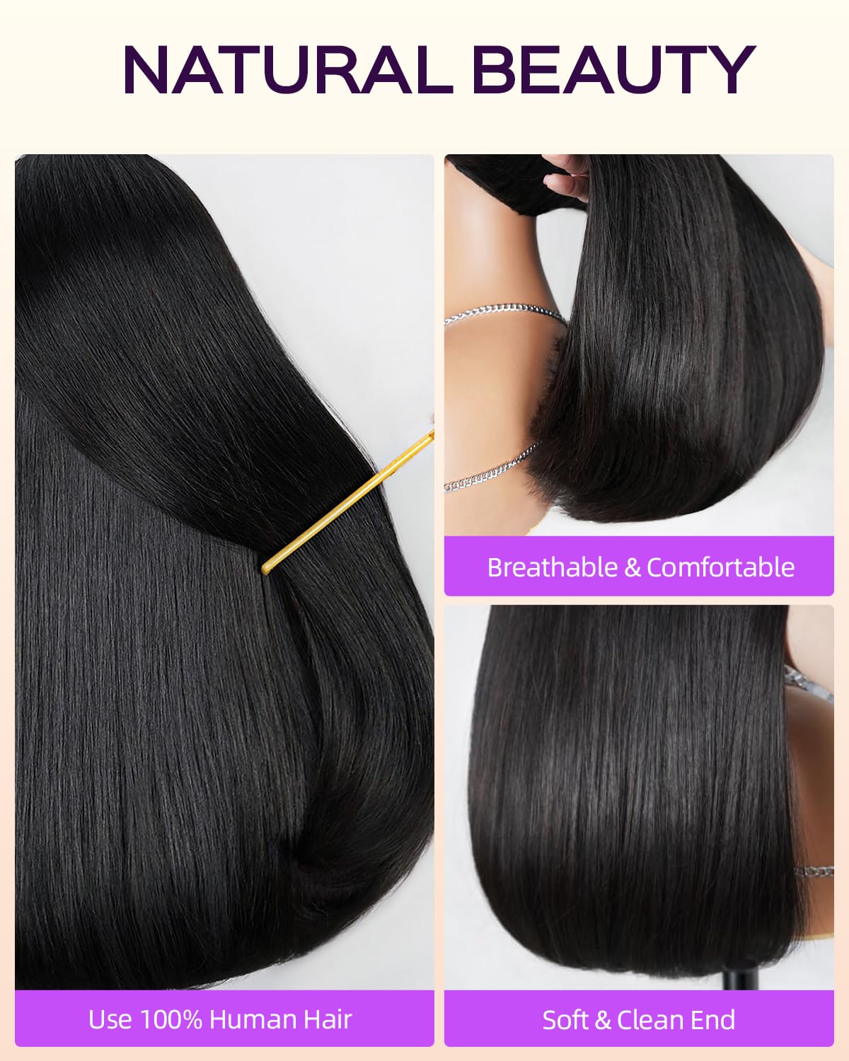 Perruque Naturelle 5x6 Pre Cut Lace Front Wigs Bleached Tiny Knots 16 Inch