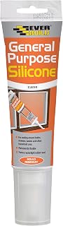 Everbuild General Purpose Silicone Sealant, White, 80 ml