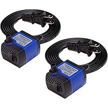 AQUANEAT 2-Pack Small Fountain Pump, 80GPH Submersible Water Pump for Aquarium Fish Tank, Outdoor Water Fountain, Hydroponics, Pond