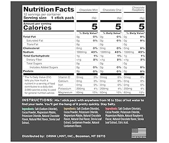 LMNT Zero Sugar Electrolytes - Variety Pack | Drink Mix | 12-Count (12 Count, Chocolate Medley Salt)