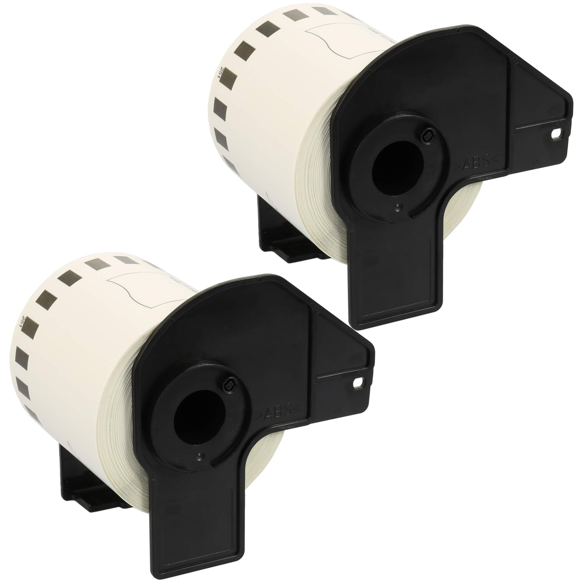Compatible with DK22251 Continuous Red and Black On White Standard Address Labels for QL-800 QL-810W QL-820NWB Label Printers, (62mm x 15.24m)