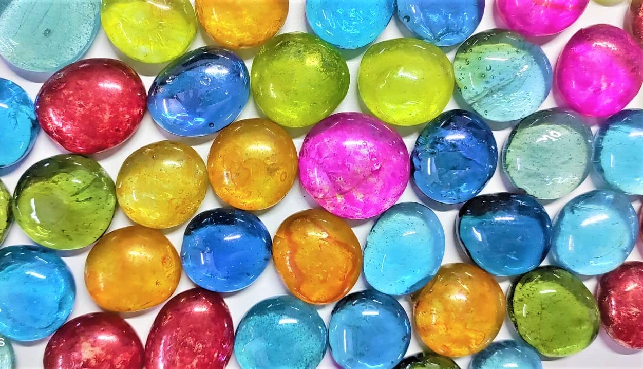 OMI Transparent Glass Pebbles Mixed Color-Shapes, 400g (Approx 50 Pieces) (B0BNF3KMMB) Amazon Price History, Amazon Price Tracker