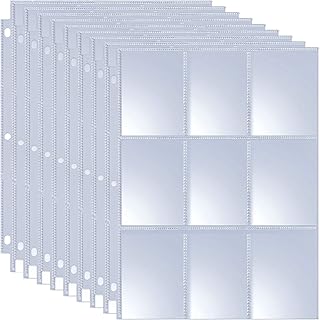 MaxGear 9 Pocket Pages Protectors Trading Card Pages Sleeves Coupon Pages for 3 Ring Binder Card Sheets for Trading Cards, Sport Cards, Game Cards, Business Cards, 120 Pages
