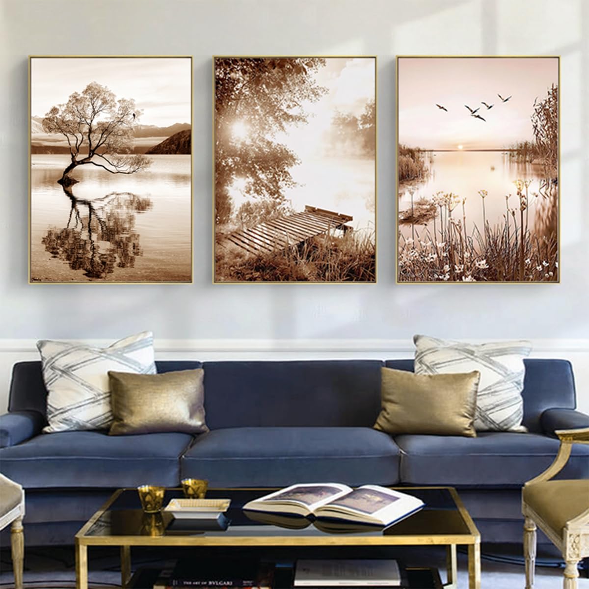 Set of 3 Poster Bohemian Poster Set Aesthetic Plant Pictures Modern Abstract Art Wall Pictures Boho Decorative Pictures - Image 4