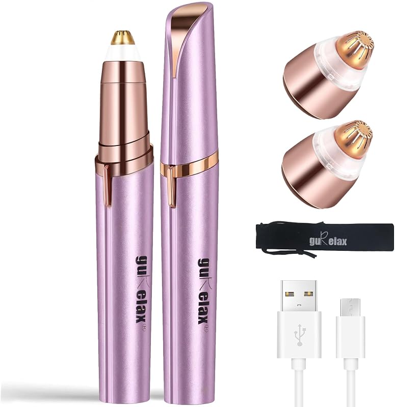 gurelax Aparador elétrico de sobrancelhas recarregável via USB