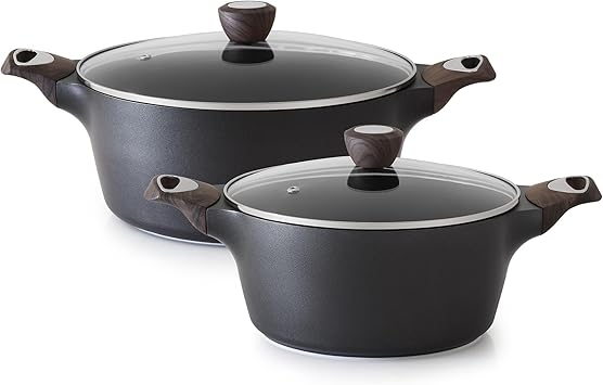 29% off: SENSARTE Nonstick Stock Pot with Lid, 4.5+6.6 QT Soup Pot Set Casserole Pot, Healthy Pasta …
