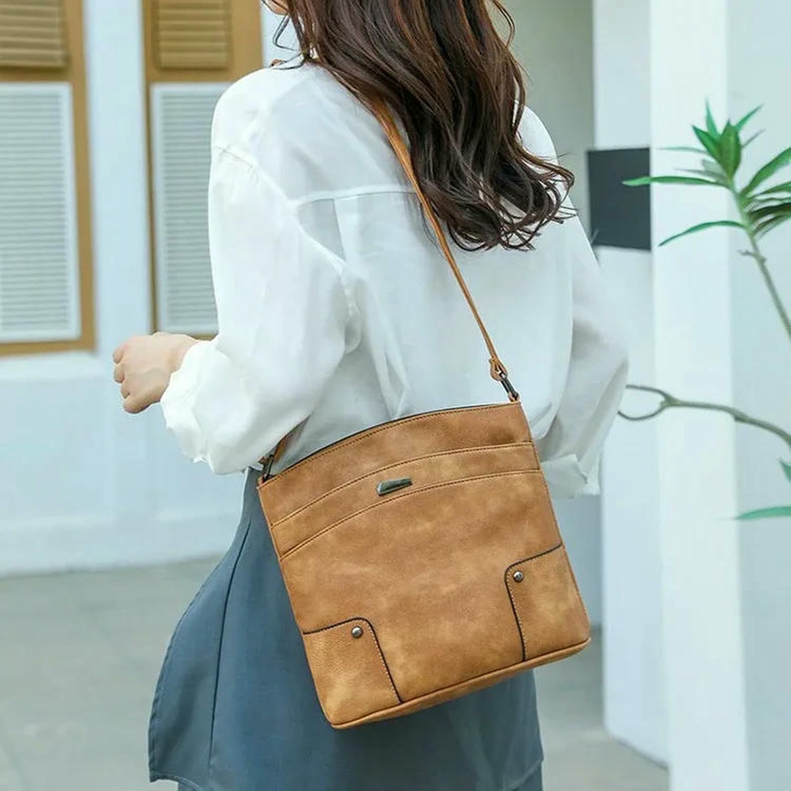 Borsa Donna A Spalla da di Grande capacità Crossbody-Green