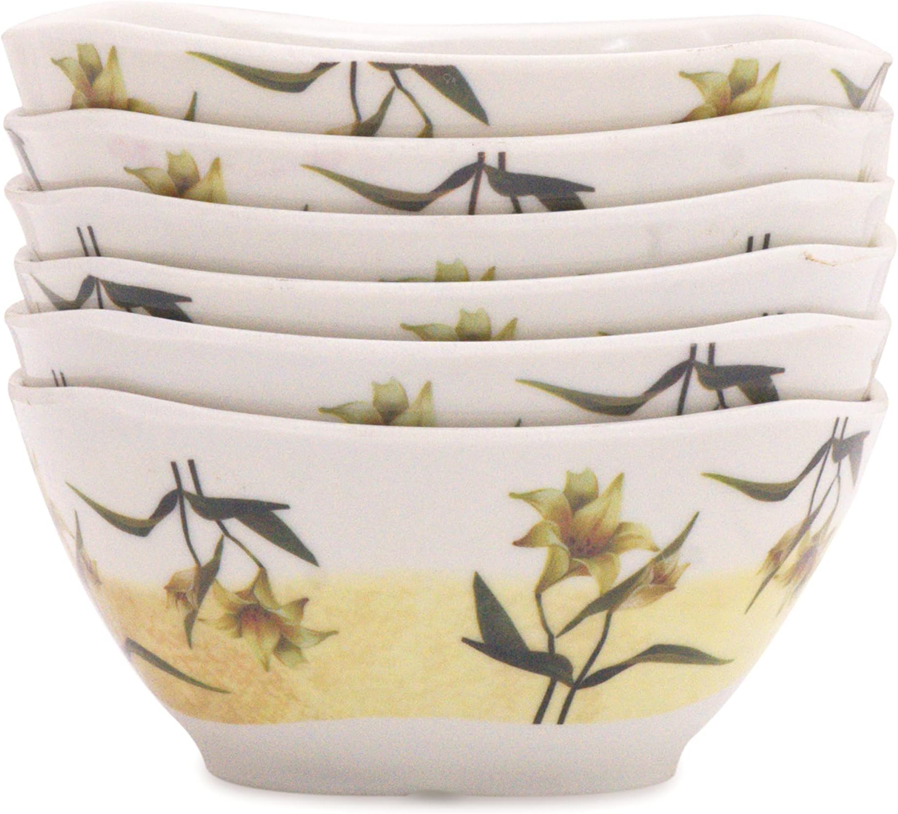 Melamine ''Make Your Own Dinner Set'', Unbreakable, Hygienic with Long Lasting Prints, Green Design. (6VB- 106)