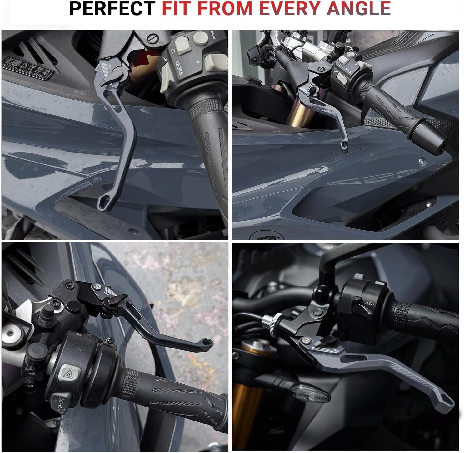 MFGZD CNC Adjustable Motorcycle Short Clutch Brake Levers Compatible with CFMOTO 675SR-R 675SS 675SR 675NK Brake Clutch Lever Set (Titanium, for 675SR-R)
