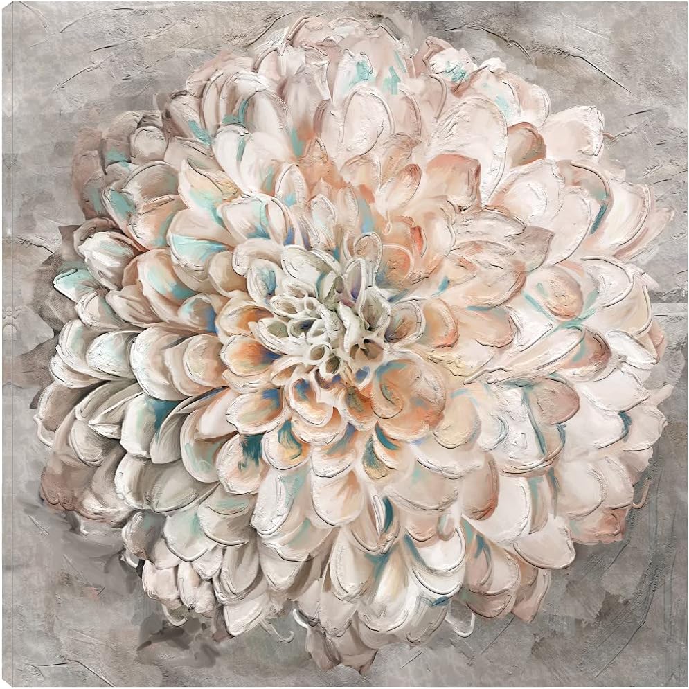 Fine Art Canvas Botanical Wall Art for Bathroom Plant Pictures Wall Decor Artwork for Bedroom Plant Wall Art Confetti Dahlia Canvas Wall Decor by Artist Studio Arts 37 in x 37 in