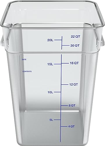 Miniatura 6 de Carlisle FoodService Products Squares - Recipiente cuadrado para almacenamiento de alimentos con diseño apilable para catering, bufés, restaurantes,