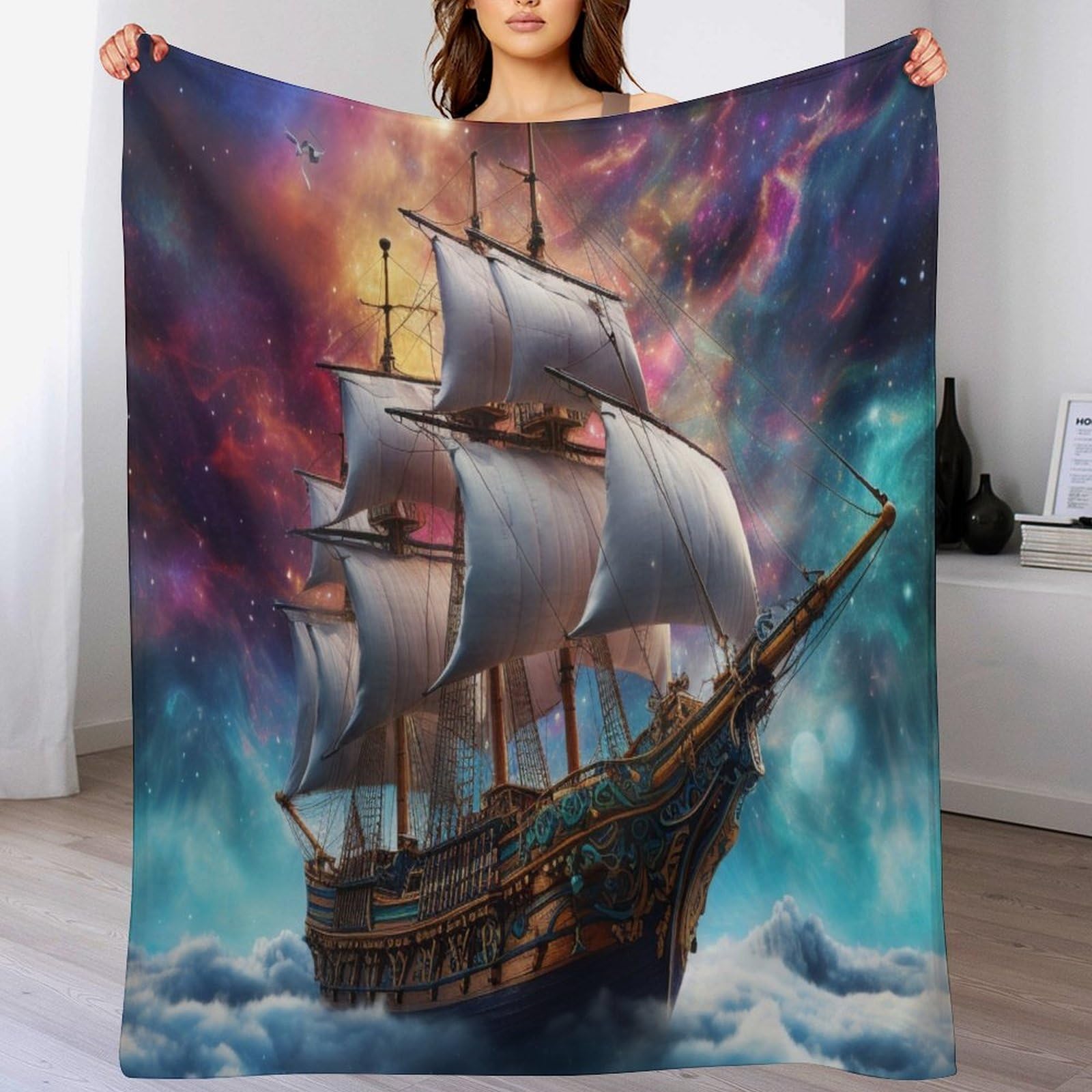 Couverture polaire navire pirate pour protéger votre lit et réchauffer vos nuits