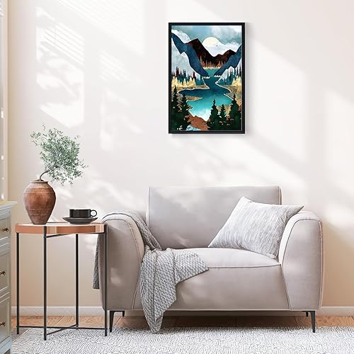 Miniatura 8 de Ginkko Kit de pintura por números para adultos, principiantes y niños de 8 a 12 años con marco de madera, fácil acrílico sobre lienzo de 9 x 12