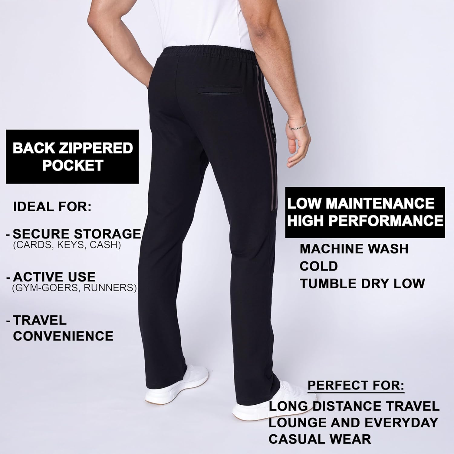 SCR Mens Sweatpants - Tall, Short Men's Athletic Sweat Pants - 30, 32, 34, 36, 38 Inseam - Image 3