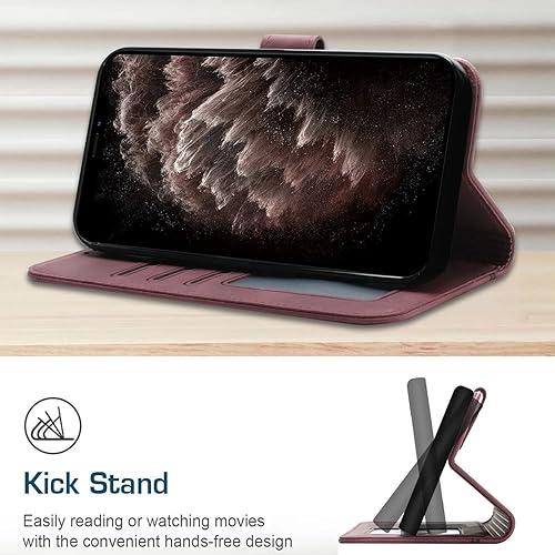 Miniatura 6 de Phone Back Cover Compatible with Vivo Y55S 2021Y55S 5G Wallet Case ,Shockproof TPU Protective Case,PU Leather Phone Case Magnetic Flip Folio Leather