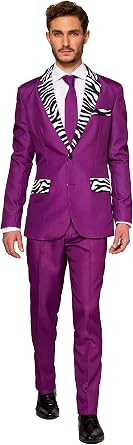Suitmeister Mens Halloween Costume - Party Costume Suit - Slim Fit - Including Blazer, Pants and Tie