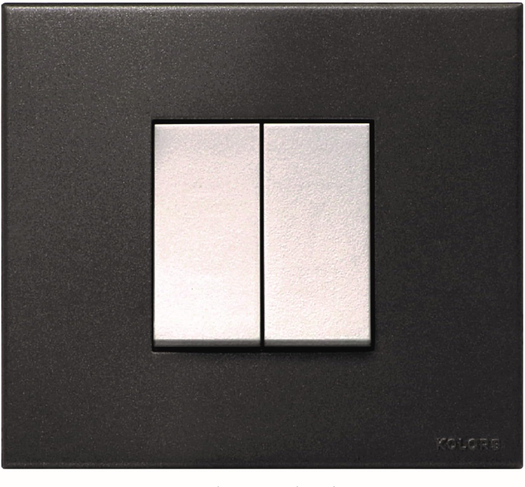 Kolors 3 Module Matt/Metallic Switch plate, Cover plate (Satin Carbon Black) [Kara] [Only compatible with KREST & KREDO Switches](Package includes only inner plate & cover plate)