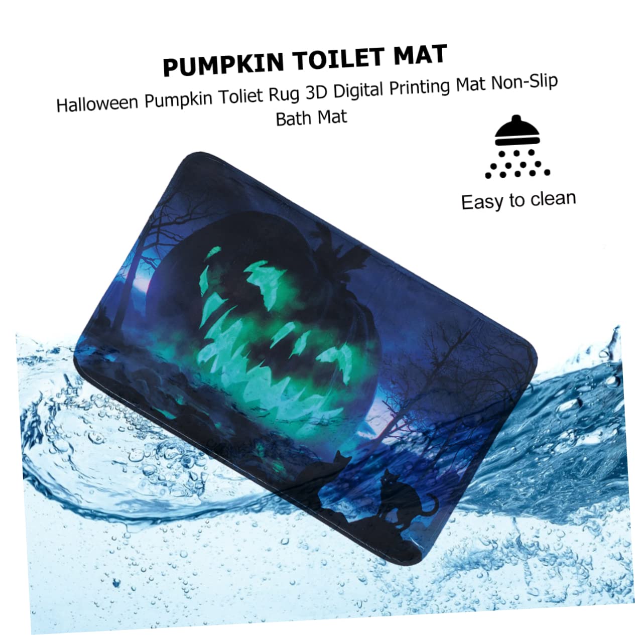 MAGICLULU Set di 3 Tappetini Bagno Zucca Halloween in Poliestere