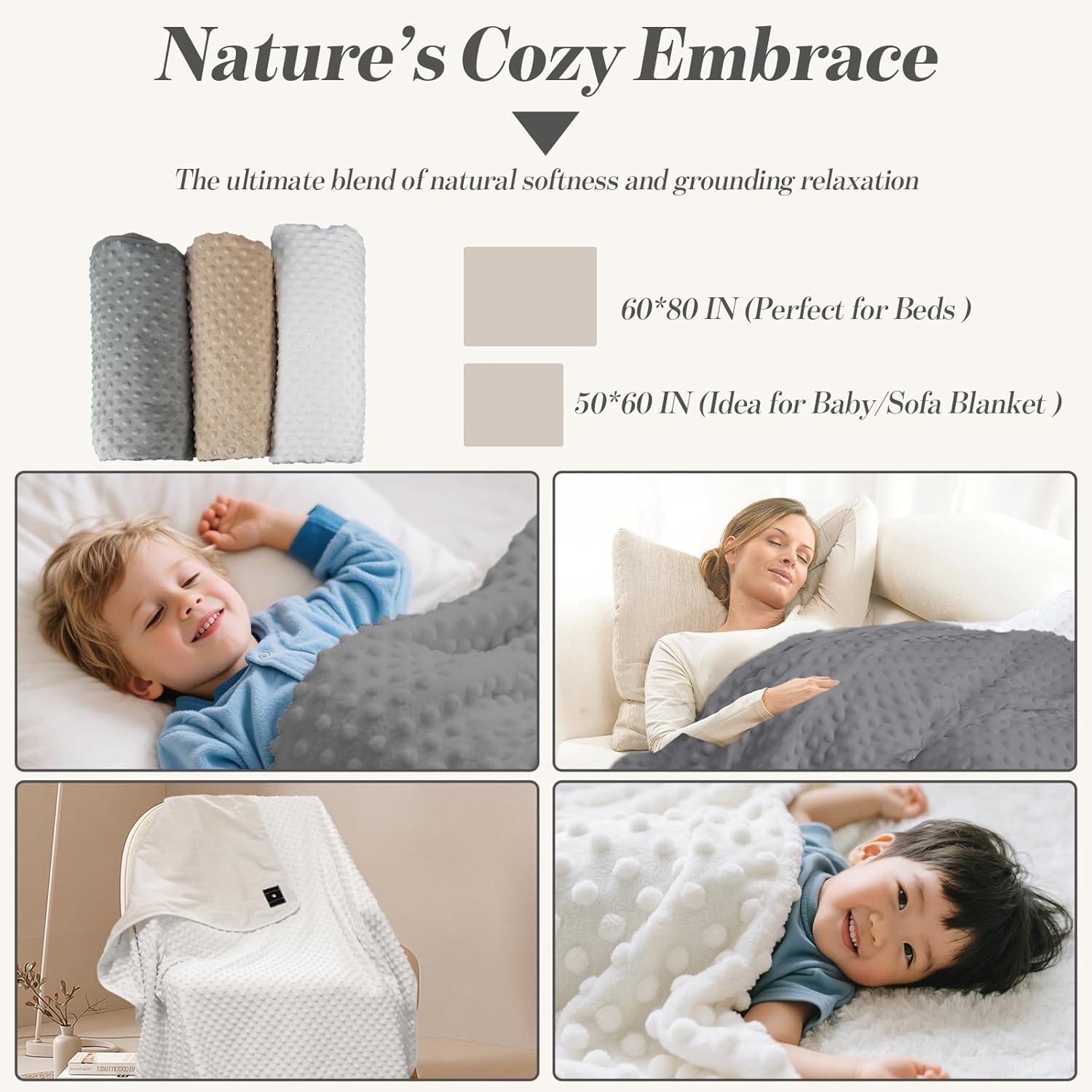 Grounding Throw for Pain Relief and Deeper Sleep,Earth Connect Bedding Sheet with Silver Fiber,Fluffy Throw Blanket Gifts for Women Men, Soft Fleece (Gray, 60 * 80IN)