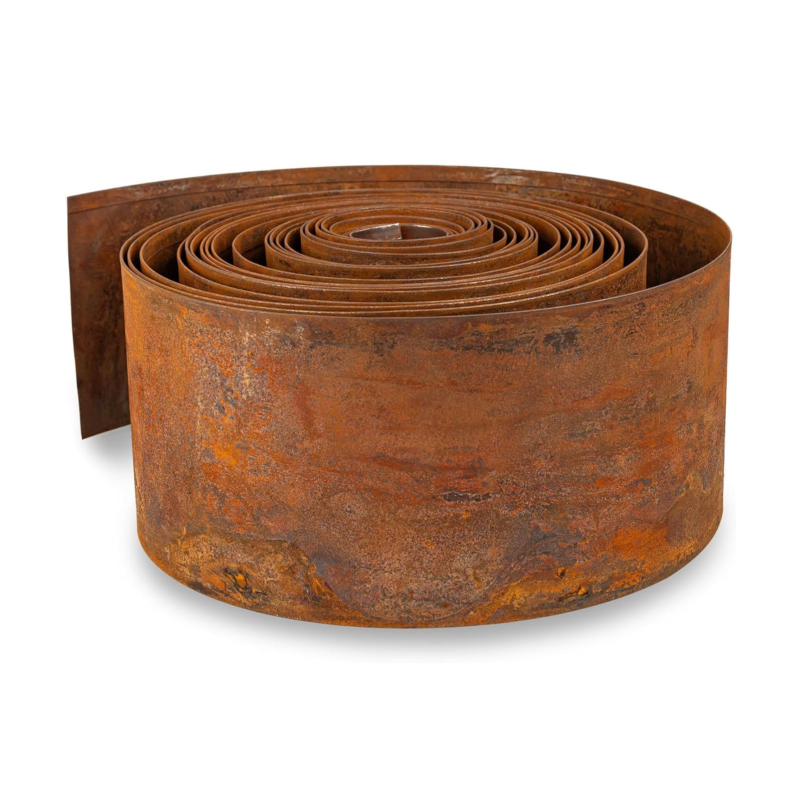Bordure de pelouse - 10 m - Hauteur : 15,5 cm - Bordure de jardin en métal - Rouleau de bordure de pelouse - Flexible