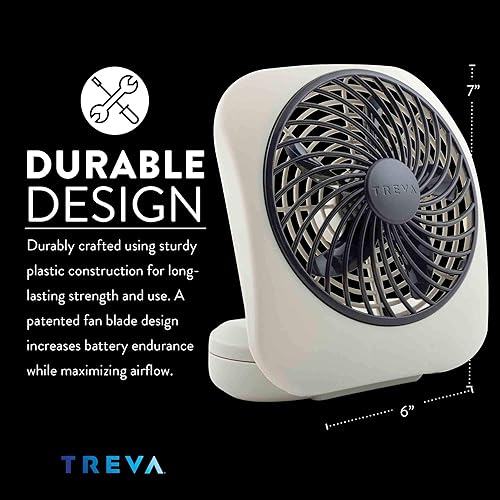 Miniatura 4 de O2COOL Treva - Ventilador portátil de escritorio de 5pulgadas, 2 velocidades de enfriamiento, compacto, plegable e inclinable, ventilador pequeño