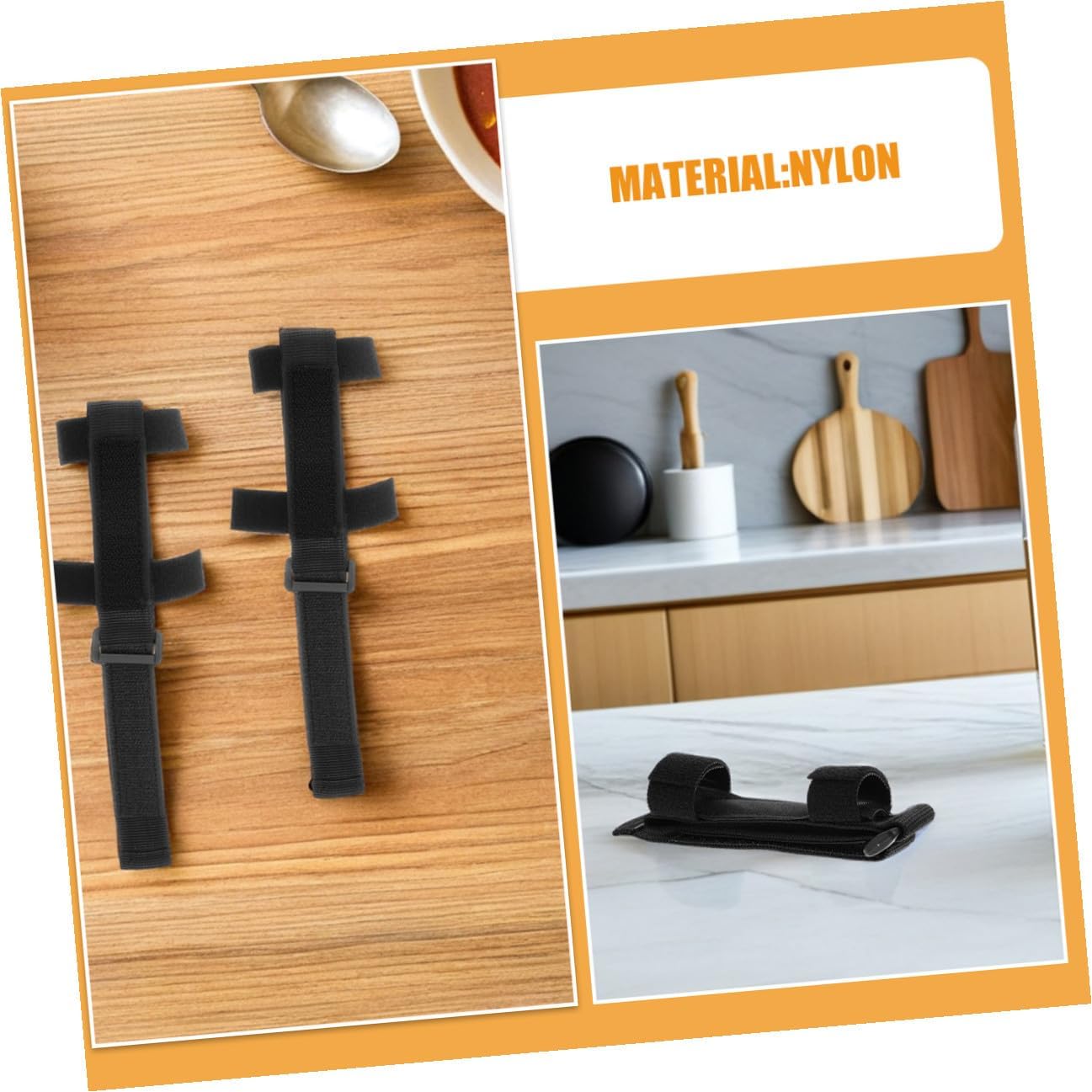 3pcs Universal Eating Assistance Cuff Strap for Disabled and Elderly – Anti-Slip Adjustable Utensil Holder for Spoon, Fork, Cutlery Aid in Daily Living